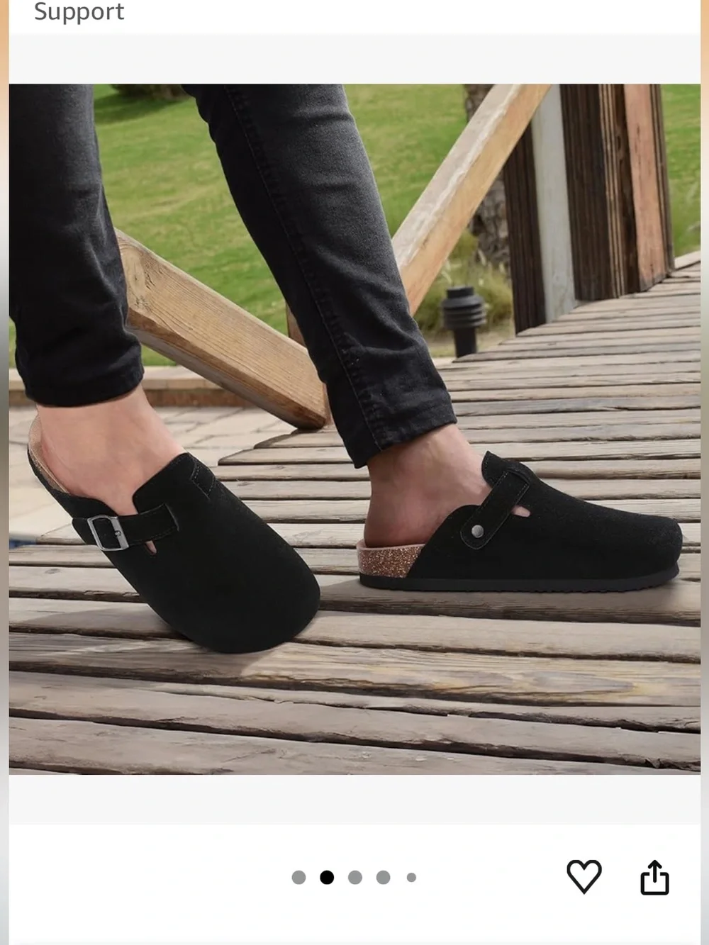 NIB Odoly Black Suede Slip-On Clog for Men, Size 12